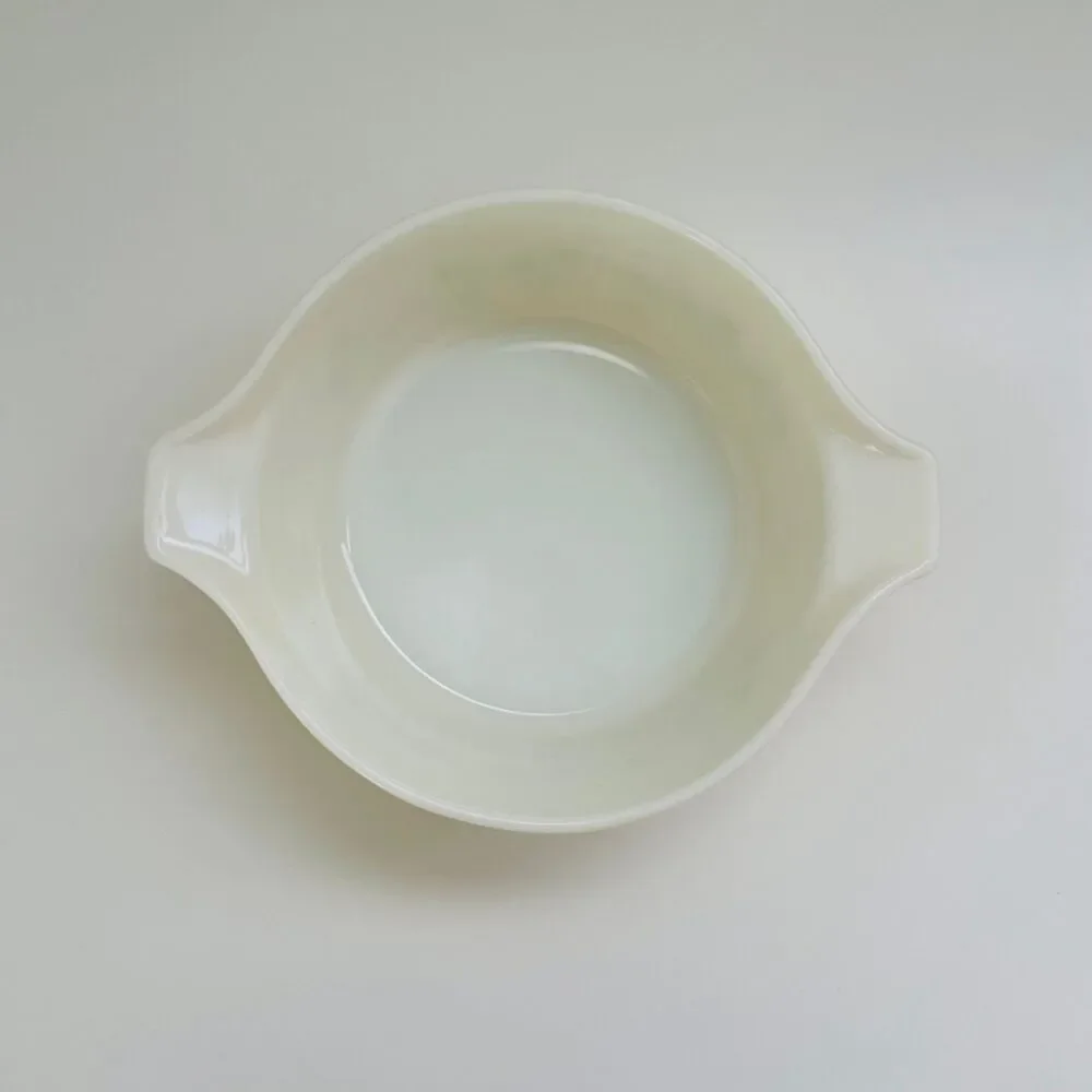 PYREX Cream Brown Trailing Flowers 475-B Casserole Dish 2.5 Qt